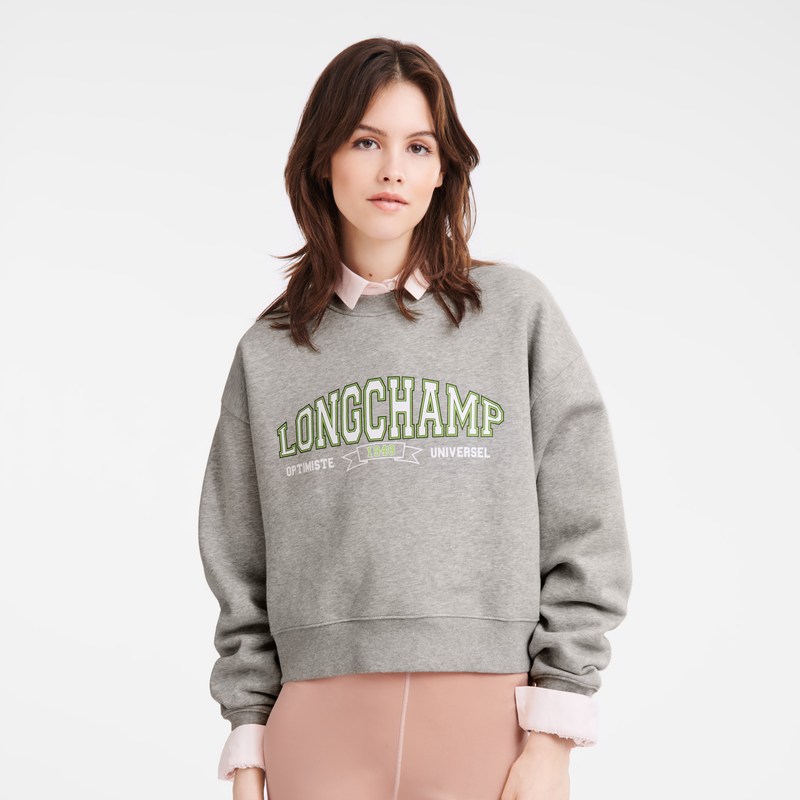 Longchamp Sweatshirt Gris | AR5172603