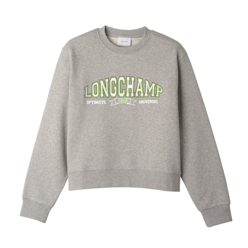 Longchamp Sweatshirt Gris | AR5172603