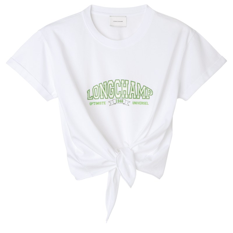 Longchamp Tied T-shirt Blancas | CV8951367