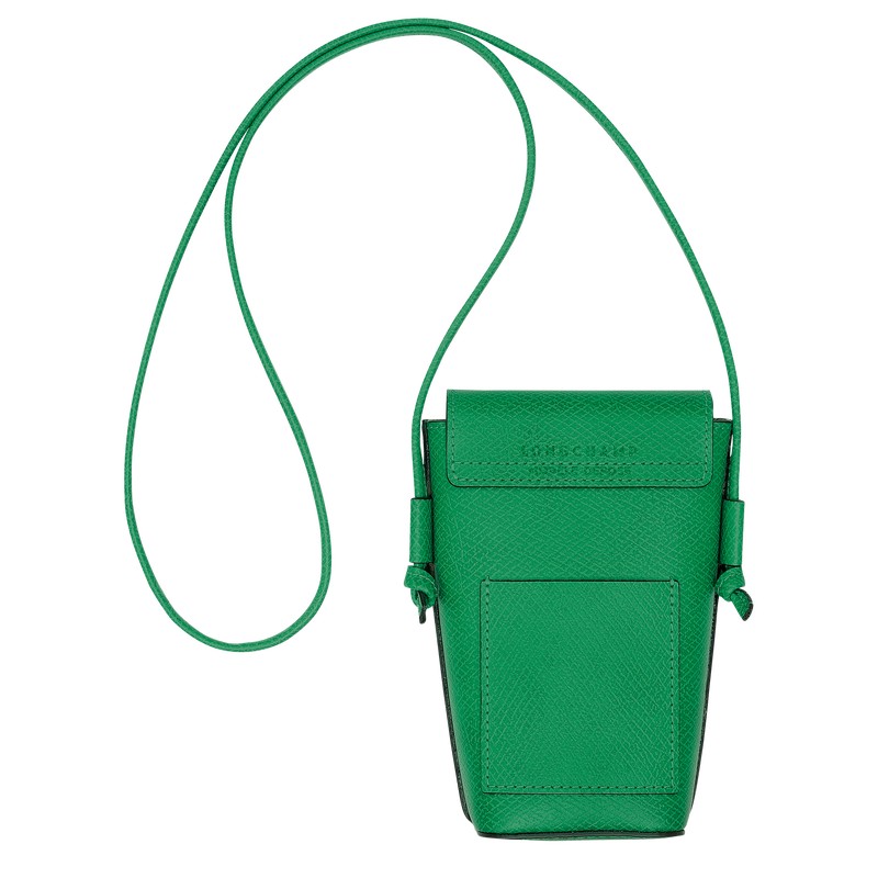 Longchamp Épure Phone Case With Leather Lace Verde | BC3965182