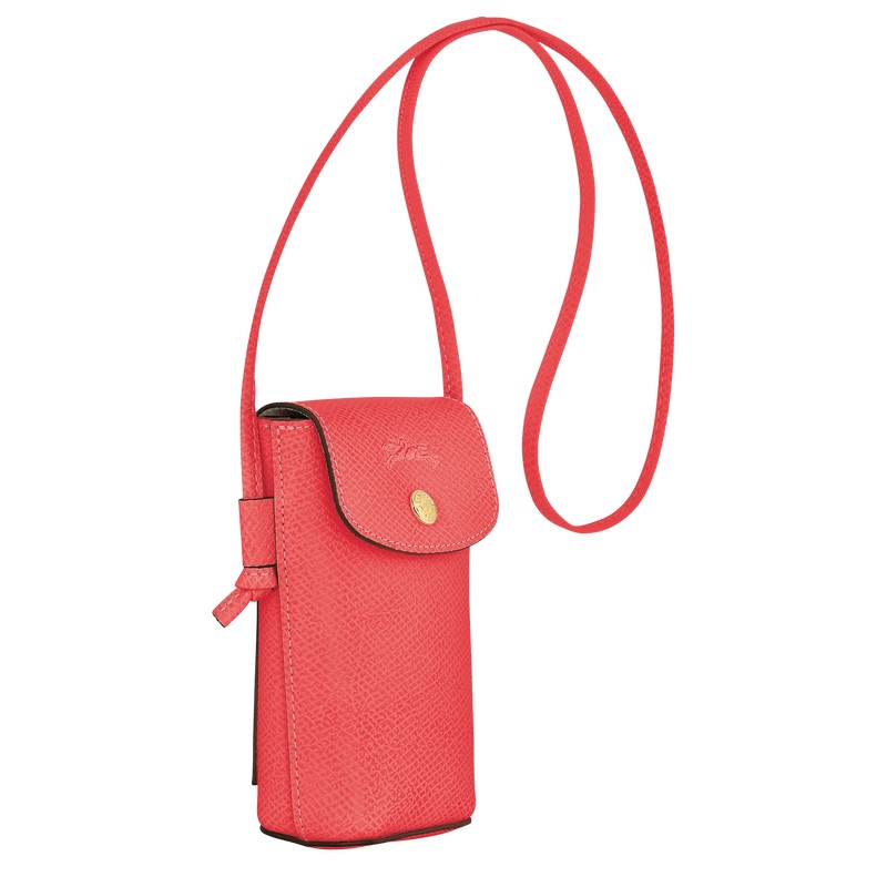 Longchamp Épure Phone Case With Leather Lace Strawberry | DO9568417